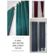 PLAIN EMBOSED SMOKING CURTAINS 6 waves