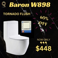 👍 BEST SELLER 👍 BARON W898 Rimless Toilet Bowl with Geberit Flush System Installed