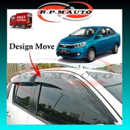 (4 PCS) Air Press Bezza 2016 2019 Window Tingkap kereta Door Visor Mugen tingkap kereta bezza kening