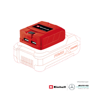 Einhell_Official อะแดปเตอร์แบตเตอรี่ USB TC-CP 18 Li USB [สินค้าไม่รวมแบตเตอรี่/เครื่องชาร์จ]