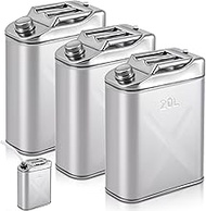 Blulu 3 Pcs 20-qt (5 Gallon) Stainless Cooking Oil Storage Can 13. 6" x 6. 7" x 18. 5" Commercial Gr