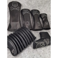 Golf Wood Club Cover Unique Style Skull Cap Cover High-End Patch Style Club Protective Cover Cap Cov