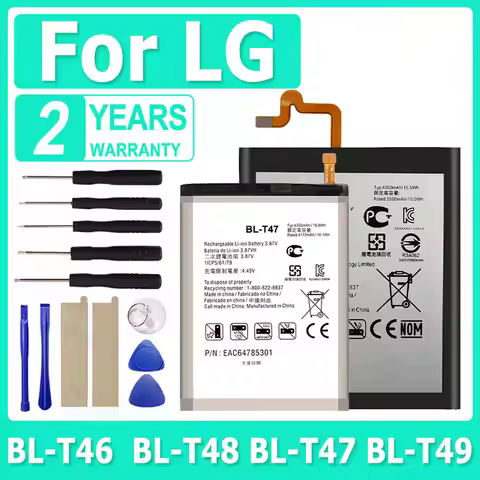 High Quality BL-T47 BL-T46 BL-T49 BL-T48 Batteries For LG V60 ThinQ LMV600VM STYLO 6 LM-Q730MM K510 