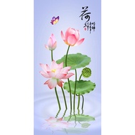 VTC vertical wall painting lotus decorative painting ZTU-Vol 3 (99)