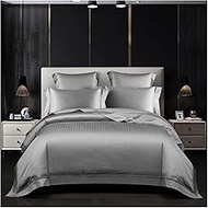 Bed Four Pieces Set, Luxury 1500TC Cotton Jacquard Queen King Bedding Set Bed Cover Egyptian Cotton 