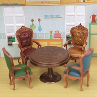 Sun Dollhouse Miniatures Furniture Chairs Vintage Accessories Toy Furniture Ornament VN
