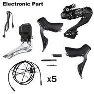 Shimano ชุดจานเบรก R8150 R7100 105ชุดจานหน้าเปลี่ยนเกียร์ R8150ข้อเหวี่ยง R7100 2X12 R7150เปลี่ยนเกี