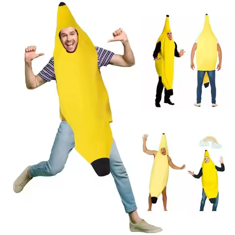 Banana Cosplay Halloween Christmas Costumes Performance Costume Fruit Banana Costume Performance Cos