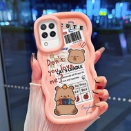 Casing For Samsung A22 M22 M32 Case Casing Bear Illustration Softcase Cesing Protective Silicon HP C