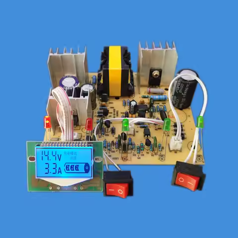 Car battery charger motorcycle LCD display DIY motherboard battery charger 12v24v automatic
