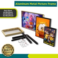 Aluminum Wall Frame Decor A4/A3/A2 Size Gold/Black Wall Frames