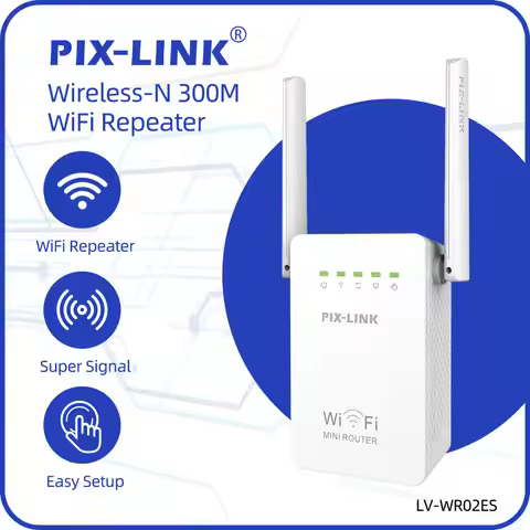PIX-LINK WR02E Wireless WiFi Repeater Wifi Extender Ultraboost Wifi Amplifier Long Range Repiter 300