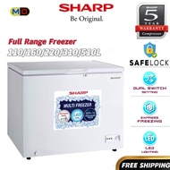 SHARP FREEZER FULL RANGE 110/160/220/310/510 LITER Free Shipping
