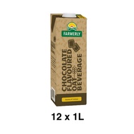 UHT Farmerly Chocolate Flavoured Oat Drink 1L (12 Packets) Ready to drink - Oat Milk Chocolate