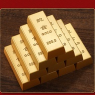 Simulation Gold Bar Gold Brick Solid Light Plate Brass Gilt Gold Bar Brass Crafts Ornaments