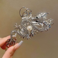 [HC 052] Klip Rambut Corak Naga Chinese Dragon Hair Accessories Hair Clip Claw 新中式镶钻珍珠龙行抓夹国潮古风百搭创意后脑
