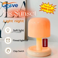 Ins-style sunset night light, dim light night light, LED ornament, timer function, USB charging, cla