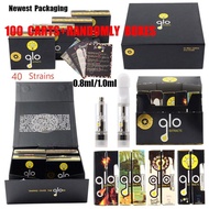 In stock 100pcs Empty GLO Carts Extracts Vape Cartridges 0.8ml 1ml Vape Carts 510 Thread Thick Oil G