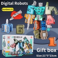0-9 Transformers Number Robot Toys 10 Pcs Digital Assembly Toys Educational Digital toys Car Toys Gi