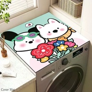 Cartoon Washing Machine Cover Mat Multifunctional Bedside Table Dustproof Protective Pad Diatom Mud 
