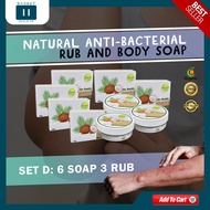 Buy Set D of Dr.Buddy Anti-Bacterial 100g | 6Soap + 3 Rub | Skin Problem | Coconut Soap | Pimple