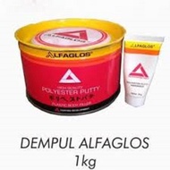 DEMPUL BESI-KAYU-ALFAGLOS PLYESTER PUTTY (ISI WARNA HIJAU)-Hosebuild