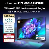 Hisense E8Q 55 inch 4K ULED Mini LED Max AI TV | Full Array Local Dimming | Dynamic Tone Mapping