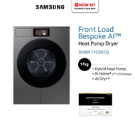 SAMSUNG 17kg Bespoke AI Front Load Dryer Hybrid Heat Pump DV90F17CDSFQ