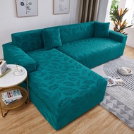 Solid Color Jacquard Sofa Cover for Living Room Couch Cover Corner Sectional Slipcover L Shape Furniture Protector