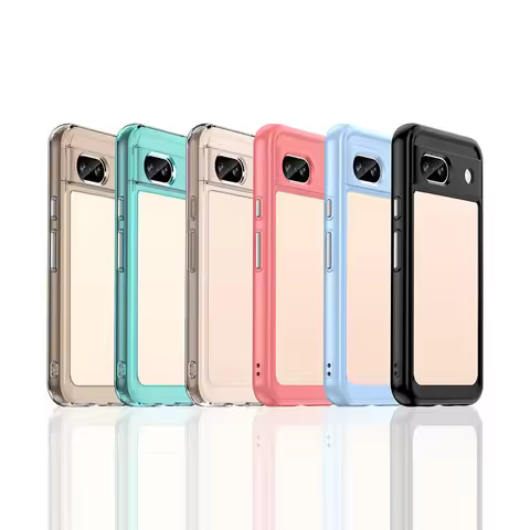 For Google Pixel 8A Case Pixel 8A 7A 7 8 Pro Cover Colorful Soft Edge Silicone Transparent Shockproo