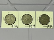 （十角形伍圓一套）香港硬幣英女王伊利沙伯 1976，1978 & 1979 年五元 Government of Hong Kong Queen Elizabeth ll 1976，1978 & 197