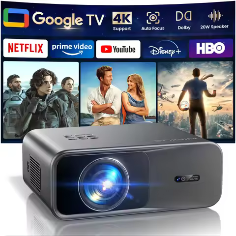 WIMIUS 1200 ANSI Google TV Projector 4K Support FHD 1080P Beam Mini Projectors for Movies Home Theat