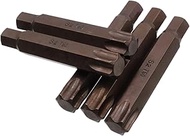 Rannb T60 Torx Screwdriver Bit Set 6 Point Star Bits 3" Length with Hex Shank Screw Driver Kit Tools