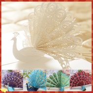 (oxfordfh) Creative Peacock 3D Pop Up Paper Greeting Card Festival Birthday Christmas Gift
