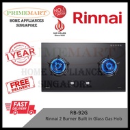 Rinnai RB92G 2 Burner Schott Glass Gas Hob * 1 YEAR LOCAL WARRANTY * FAST DELIVERY