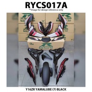 Rapido Cover Set Yamaha Y16ZR Yamalube (7) Black Color Accessories Motor Y16 Ysuku Y16ZR(7) Yamalube