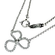 TIFFANY & Co. 紙花鑽石項鍊（Pt950 鉑金），2.9 克，41.0 厘米，女士