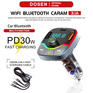 DOSEN Retractable Car Charger 120W 4 in 1 Car Fast Charger Retractable Car Charger IOS dan Type-c