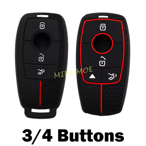 3/4 Buttons Car Key Case Cover Silicone For Mercedes Benz A GLA GLB GLE GLS CLA EQA EQB Class 2022 2