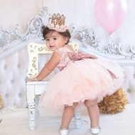PRE ORDER 💥Newborn Gaun Budak Pink Gaun Kembang Tutu Dress Baby Girl Princess Tulle Dress Toddler Gi