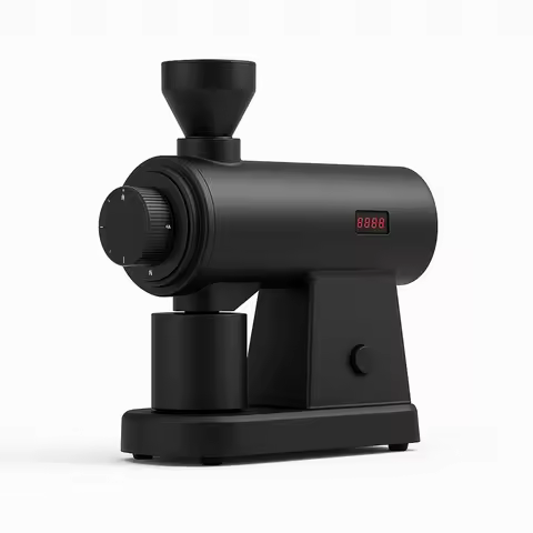 CAFOVO 64P Electric Variable Speed Coffee Grinder 64mm Flat Burr 600-1500 RPM Adjustable Anti-Static