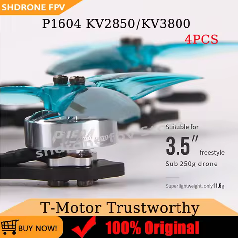 High Thrust T-MOTOR P1604 KV2850/KV3800 Brushless Motor 2mm Shaft Diameter for 3.5inch Sub 250g RC F
