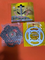 H-1192.201Y100mate100RXZชุดโซ สเตอร์หน้า และหลัง (ตราสมอ)เมทนางพญา mate100 mateนางพญาRXZno.428*100F