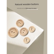 Sewing Supplies Clothes Buttons Jeans Buttons Natural Wooden Buttons Two-Eyed Baby Wooden Buttons Sw