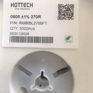 Combo of 100 0805 270R paste resistors, error 5%, resistor 270R paste resistor 271 smd