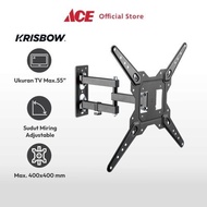 Latest Ace - Krisbow Full Motion Wall Tv Bracket 23-55 Inch - Black
