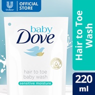 Skin Baby Dove Hair to Toe Wash Sensitive Moisture Refill 220ml soap whitening soap kojic soap skin