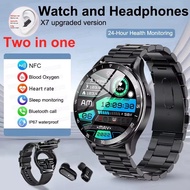 New 2 in 1 Smartwatch With Earbuds Watch TWS Bluetooth Earphone Heart Rate Blood Pressure Monitor Sp