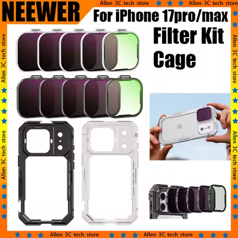 NEEWER For iPhone 17 Pro/17 Pro Max Filter Kit & Specialized Phone Cage ND8-64/Black Soft Filter Mag