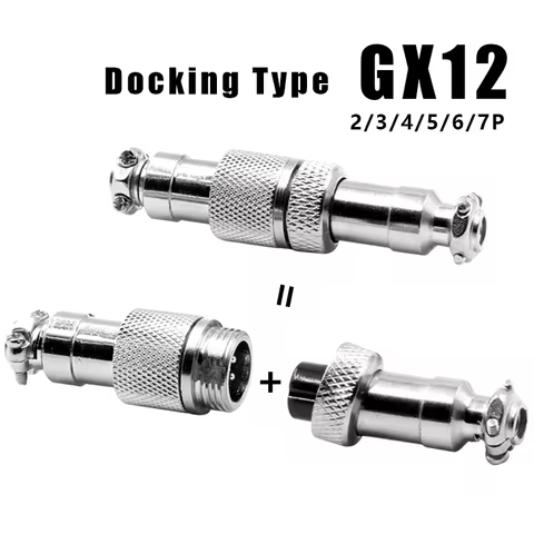 GX12 Connector 2Pin 3Pin 4Pin 5Pin 6Pin 7Pin Male & Female 12mm Panel Aviation Plug Circular Connect